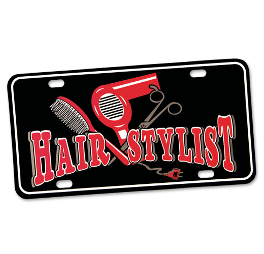License Plate for Hairstylists from Modern Process Company