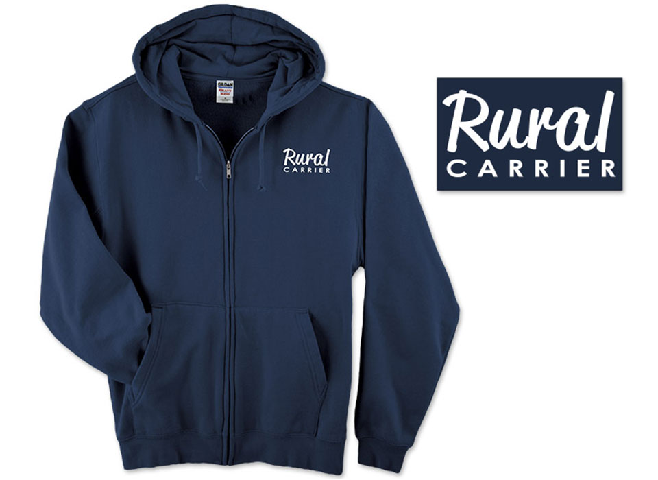 Photo of Zip Hoodie Sweatshirt for Postal Workers and Rural Letter Carriers.