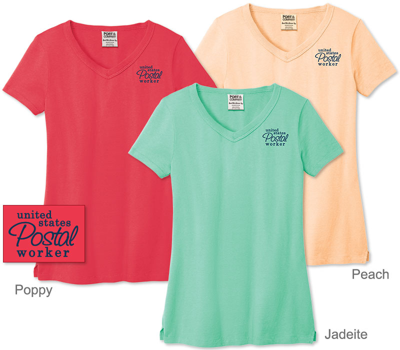Photo of Ladies Beach Wash Tees for Postal Workers and Rural Letter Carriers from Modern Process Company.