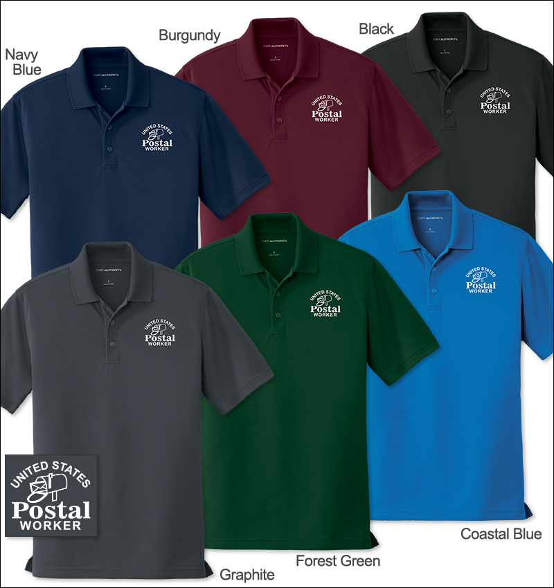 Photo of Mens Tek Polos for Postal Workers and Rural Letter Carriers from Modern Process Company.