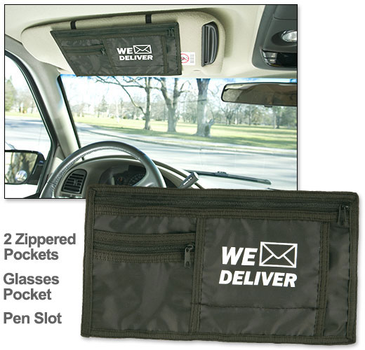Photo of Car Visor Organizer for Rural Letter Carriers.