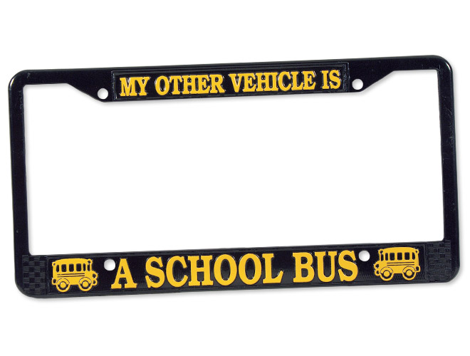 Photo of License Plate Frame for School Transportation from Modern Process Company.
